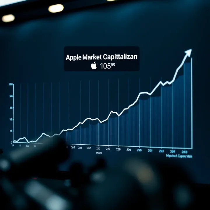 Graph showing Apple Inc. market capitalization growth over time