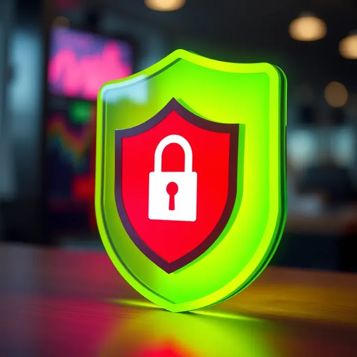 Security shield icon with a lock symbol representing secure trading in Nigeria