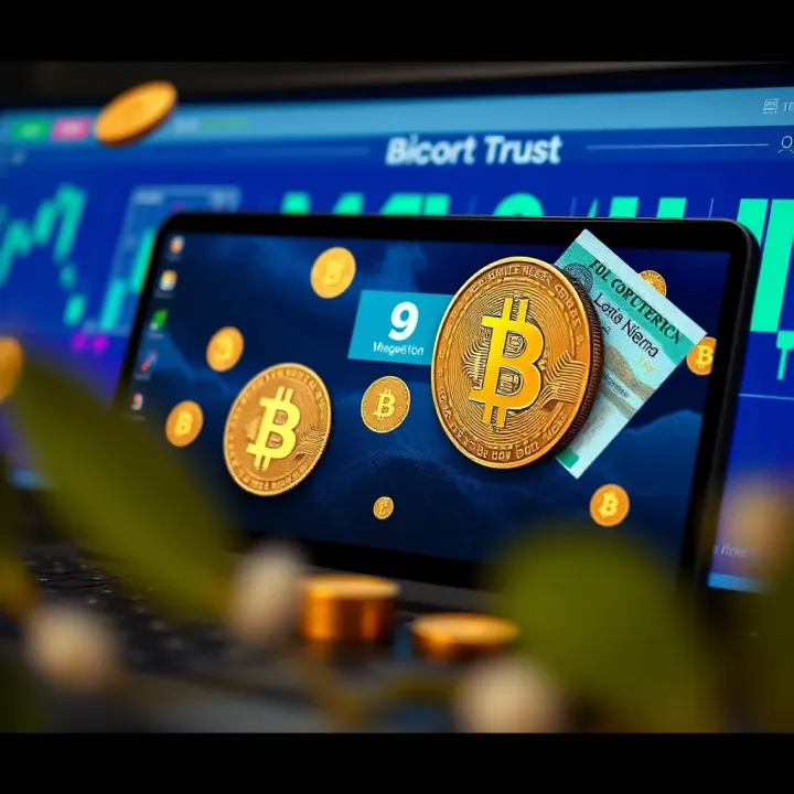 Navigating Cryptocurrency Funding Options in Nigeria Illustration of cryptocurrency symbols and Nigerian naira interacting with digital wallet interface