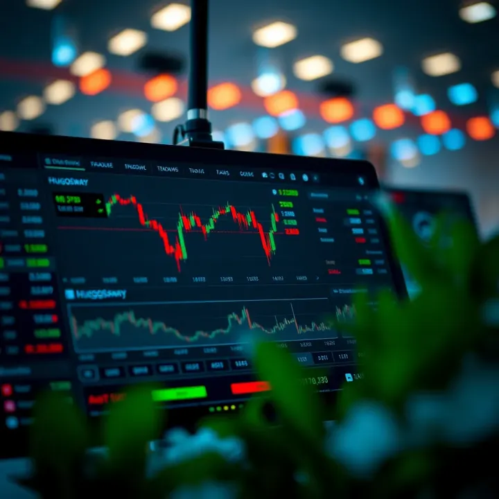Dashboard showing key trading features on Hugosway platform