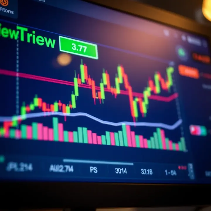 TradingView Chart Integration with Technical Indicators Interactive TradingView chart displaying multiple technical indicators for binary options analysis