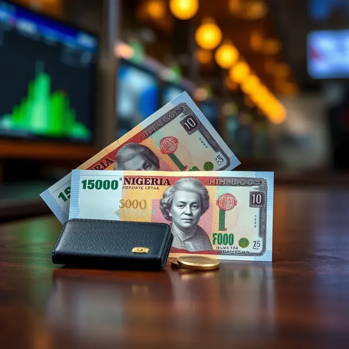 Illustration of Nigerian naira currency and digital wallet symbolizing secure funding and withdrawal options on IQ Option
