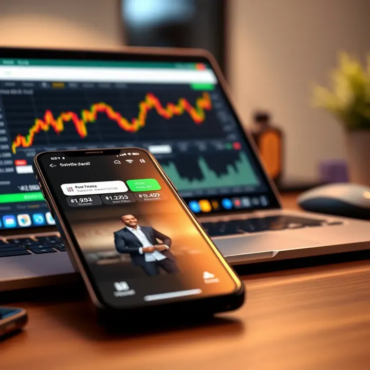 Digital Platforms as Practical Ways to Earn Legitimate Income in Nigeria A close-up of a laptop and smartphone displaying financial data and business apps representing digital avenues for lawful earnings
