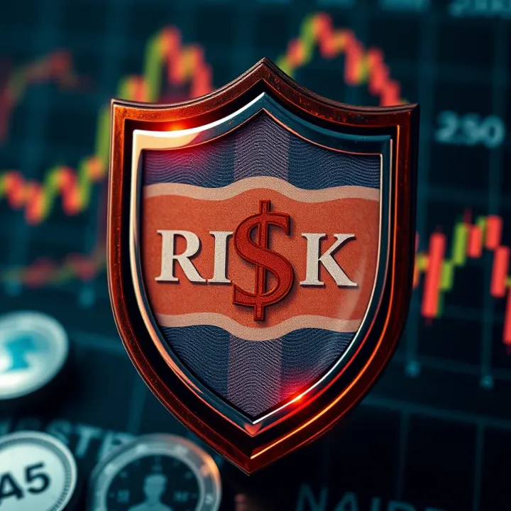Conceptual representation of risk management in forex with shield protecting Nigerian naira symbol