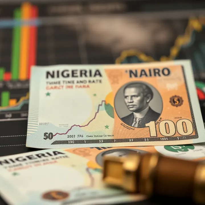 Graph showing trends in the Nigerian Naira exchange rate over time with economic indicators