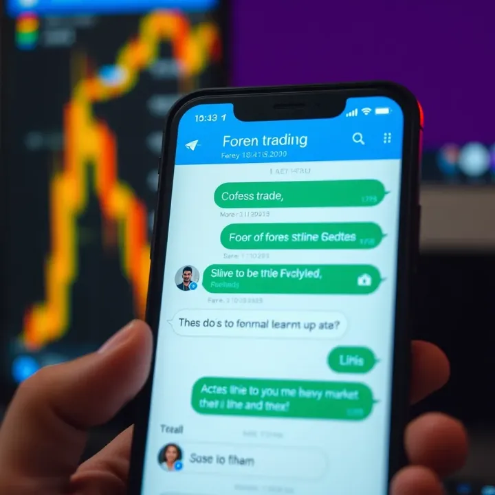 Telegram app interface showing a Forex trading group chat with currency market updates and tips