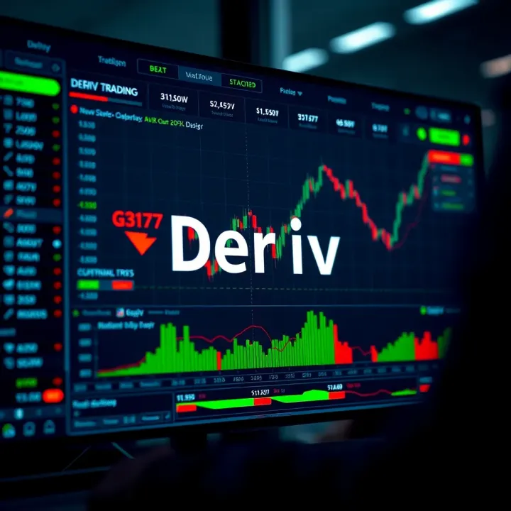 Deriv trading platform interface showing market options and trading tools