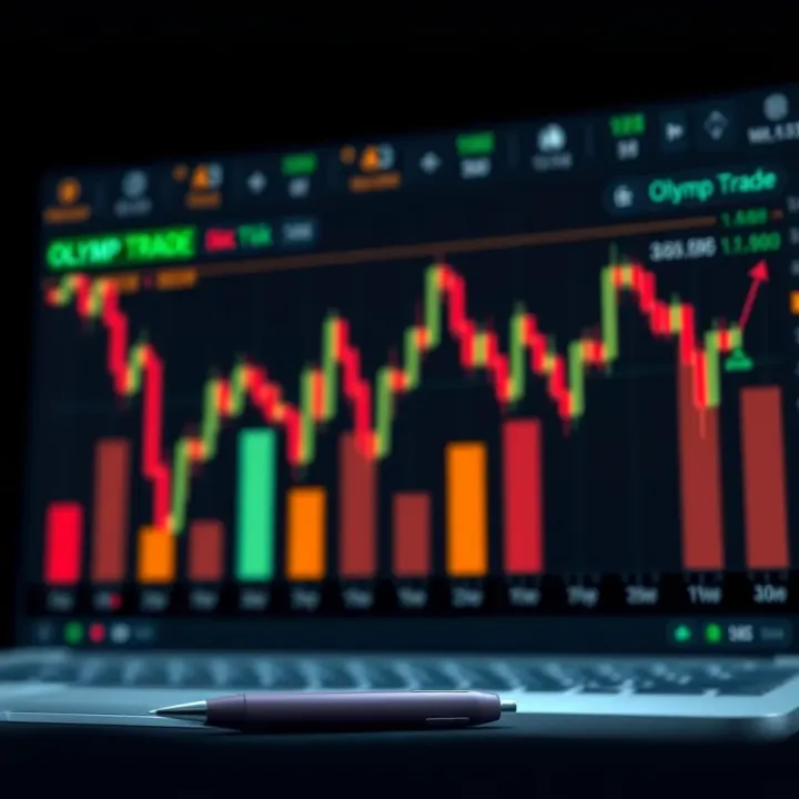 Graphs and charts illustrating risk management strategies for Nigerian investors using Olymp Trade