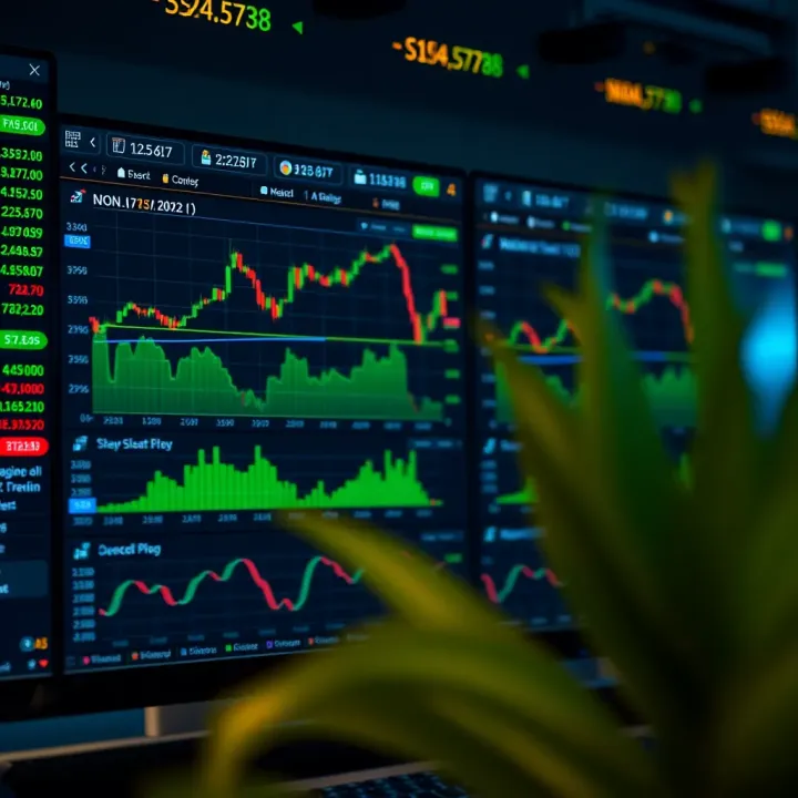 Dashboard view of QXBroker trading platform with charts and trading tools