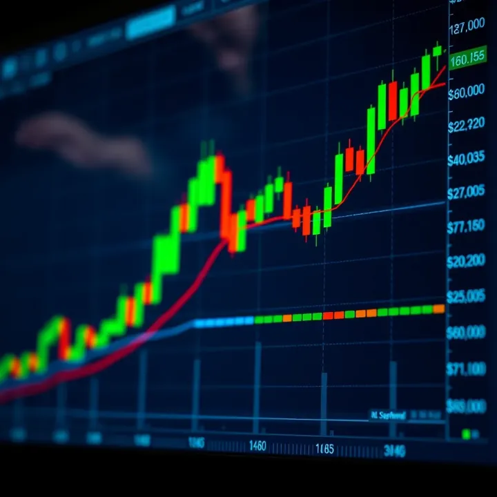 Chart showing bullish reversal candlestick pattern indicating upward market trend