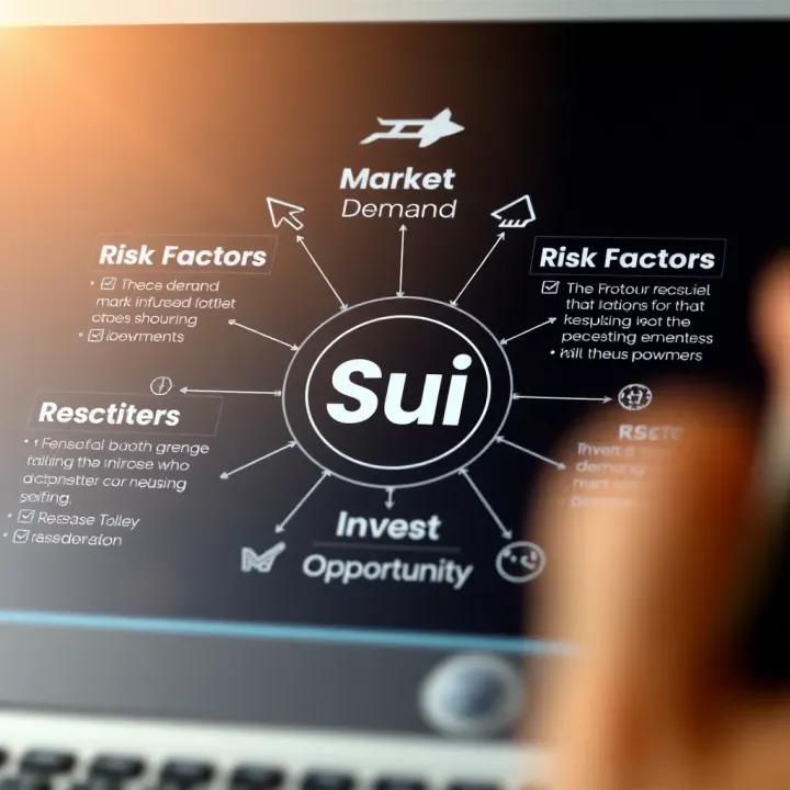 Key Influences on Sui Cryptocurrency Market Value and Investment Potential Diagram illustrating key factors influencing Sui cryptocurrency value including market demand, risk factors, and investment opportunities