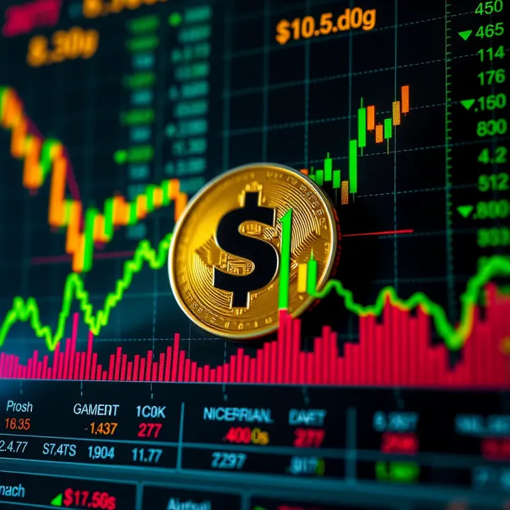 Graph showing upward and downward trends of Sui cryptocurrency against Nigerian market indicators