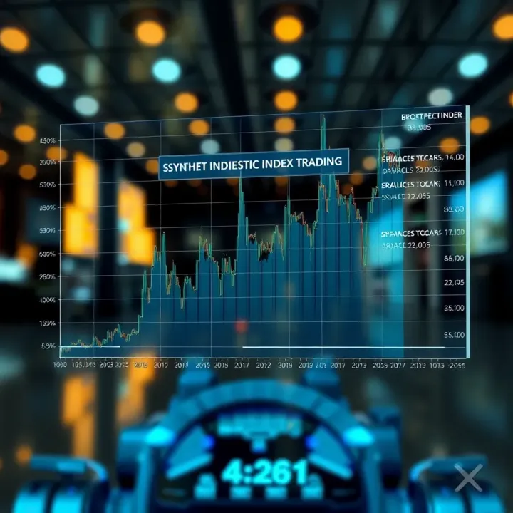 Conceptual graphic depicting risk factors and safeguards in synthetic index trading environments