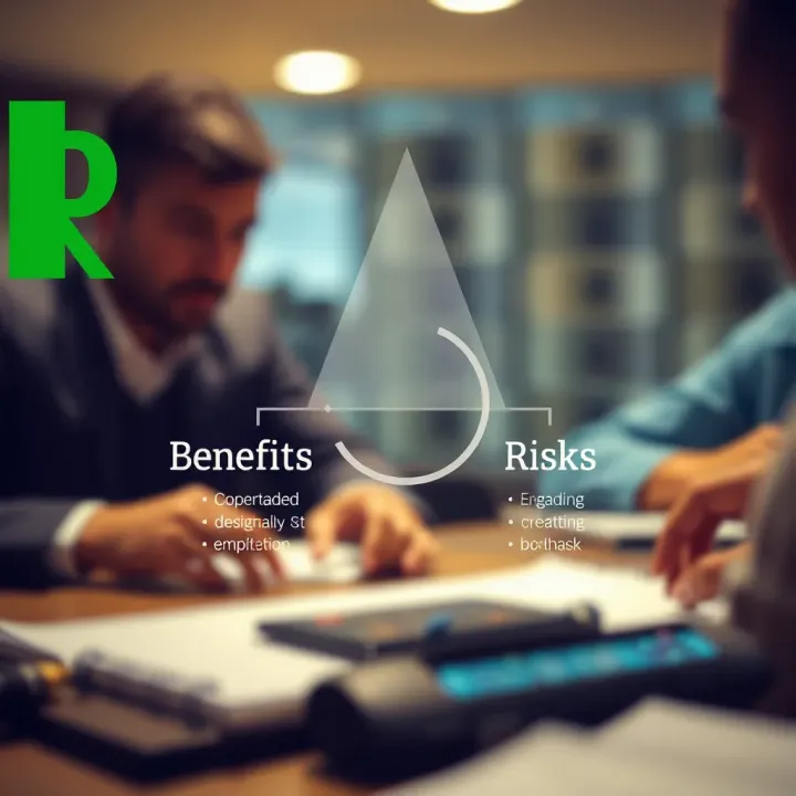 Diagram showing key benefits and potential risks for traders participating in competitions