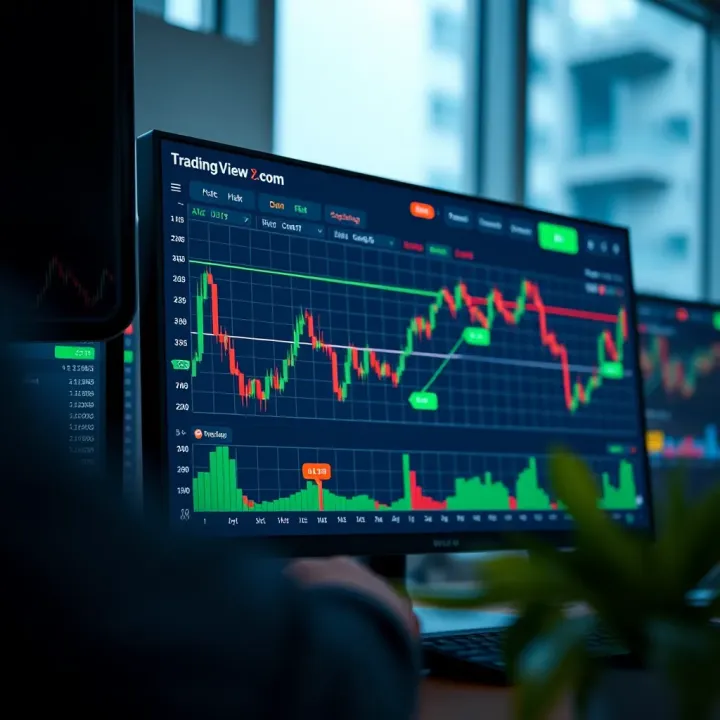 TradingView.com chart dashboard showing various financial instruments and customizable interface options