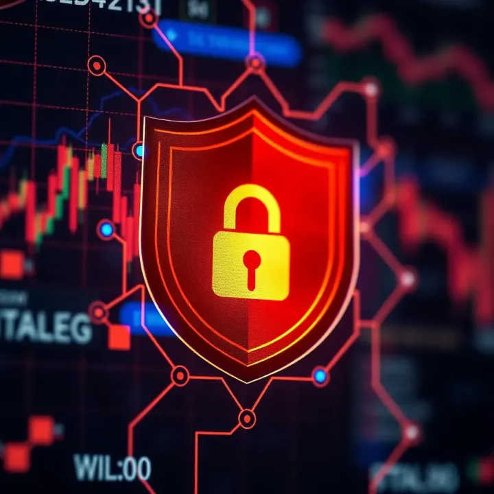 Best Practices for Protecting Personal Data in Trading Illustration of data protection measures, including shield and lock symbols representing account security