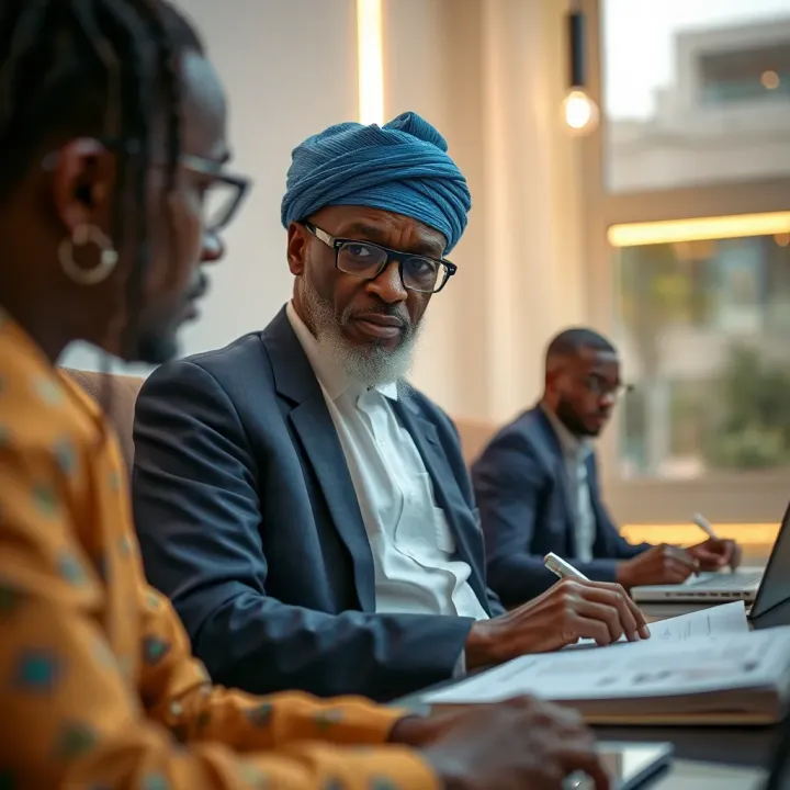 Modern Nigerian business setting illustrating the practical application of deri