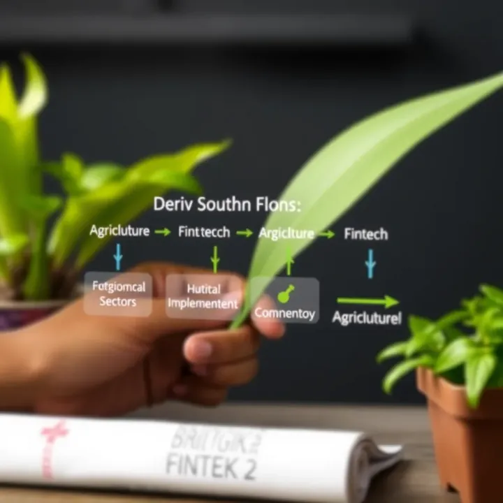 Flow of Deriv Implementation in Nigerian Sectors Diagram illustrating the flow of deriv implementation in Nigerian fintech and agricultural sectors