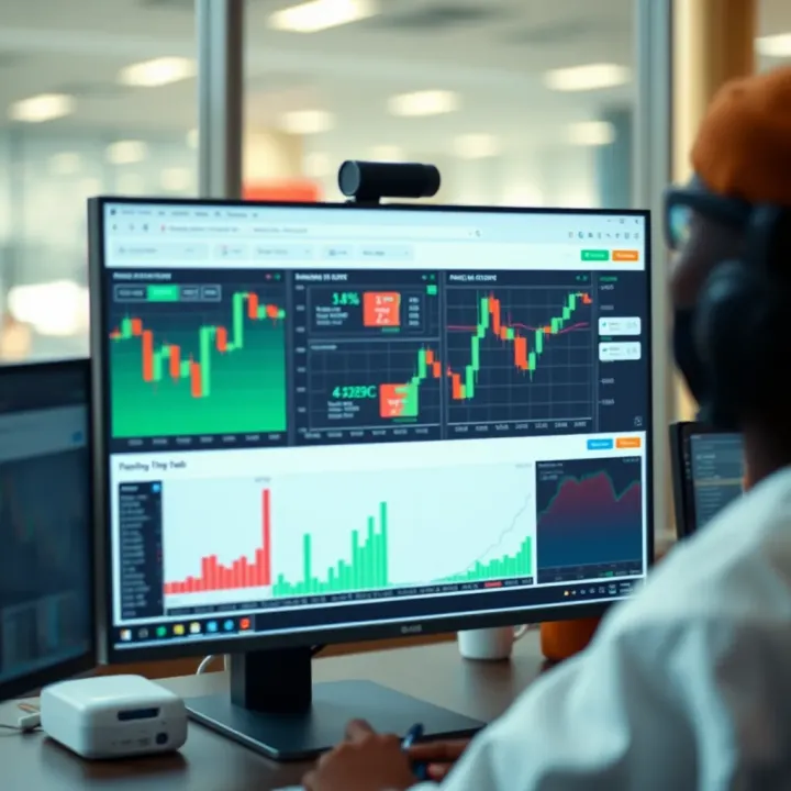 Trading View interface on Deriv.com showcasing various market charts and technical indicators
