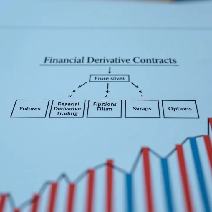 Diagram showing different types of financial derivatives such as futures, options, and swaps