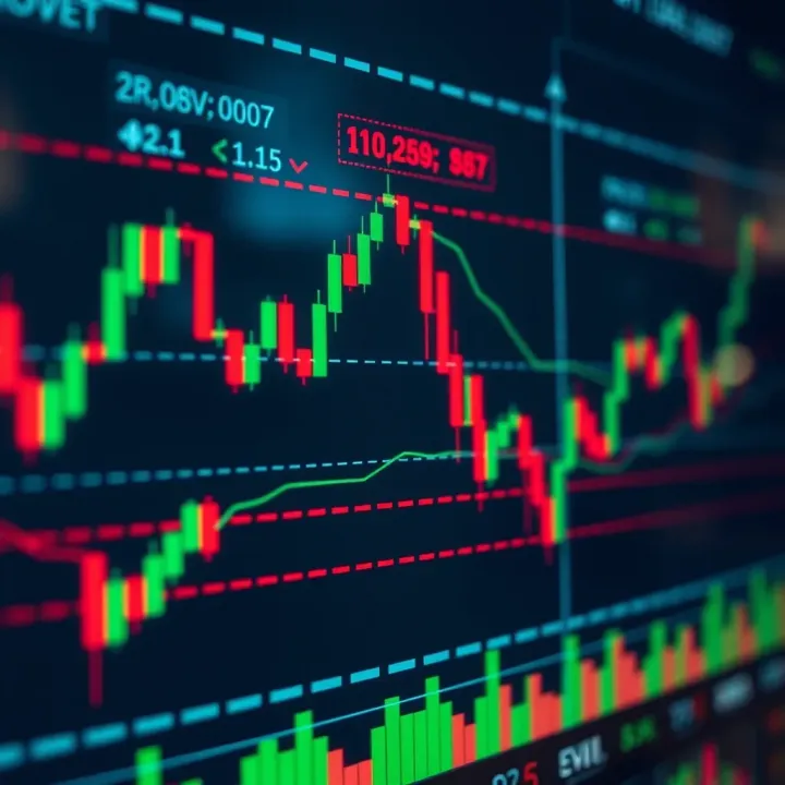Forex trading chart showing price deviation impact on trade execution