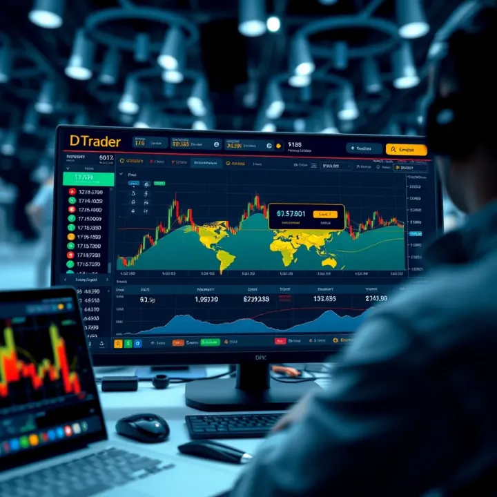 User-friendly trading dashboard showing multiple global market options and navigation menus