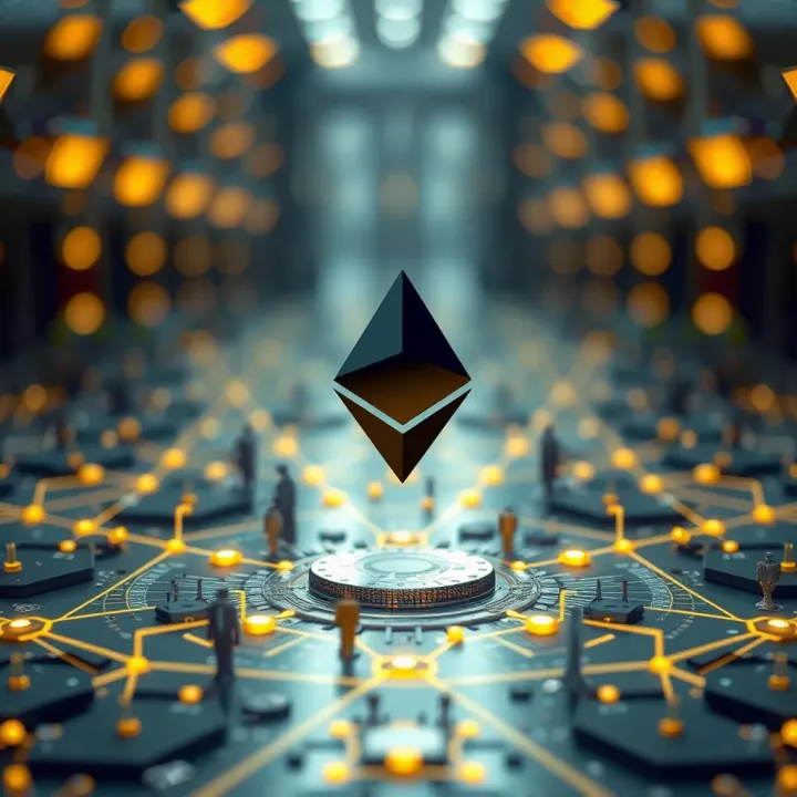 Ethereum Blockchain Architecture and Smart Contracts Diagram illustrating the Ethereum blockchain architecture and smart contract interaction