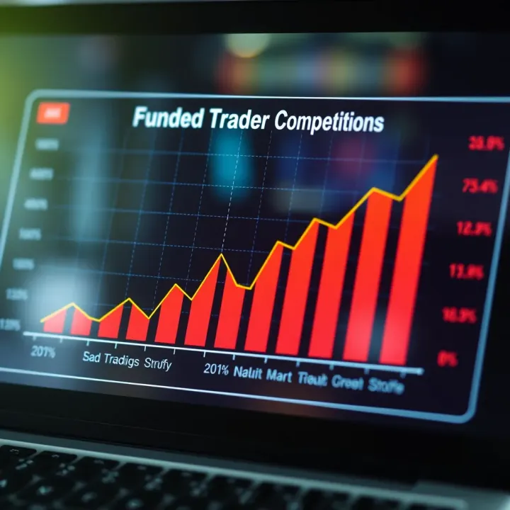 Graph showing growth of funded trader competitions with opportunities and challenges