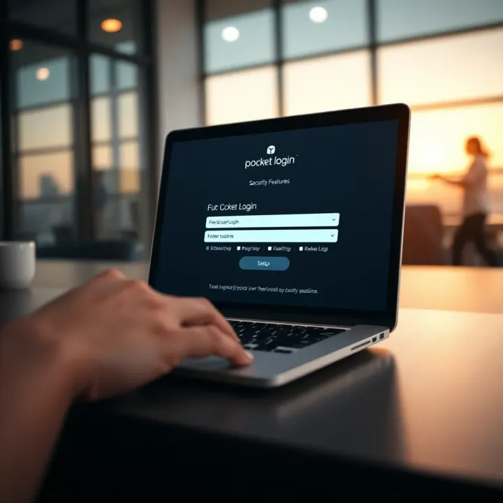 User interface showing Pocket Login setup screen with security options