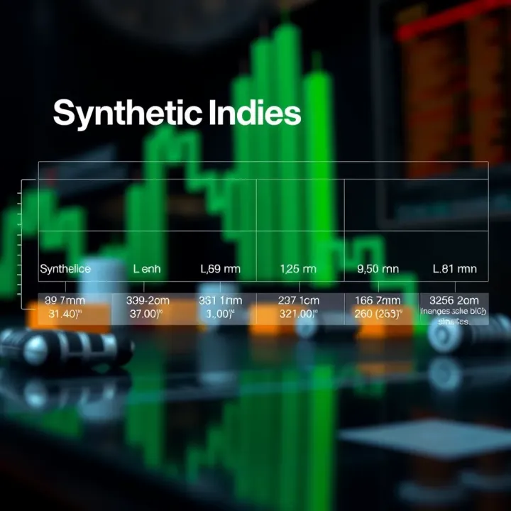 Diagram illustrating synthetic indices with various lot size options for trading
