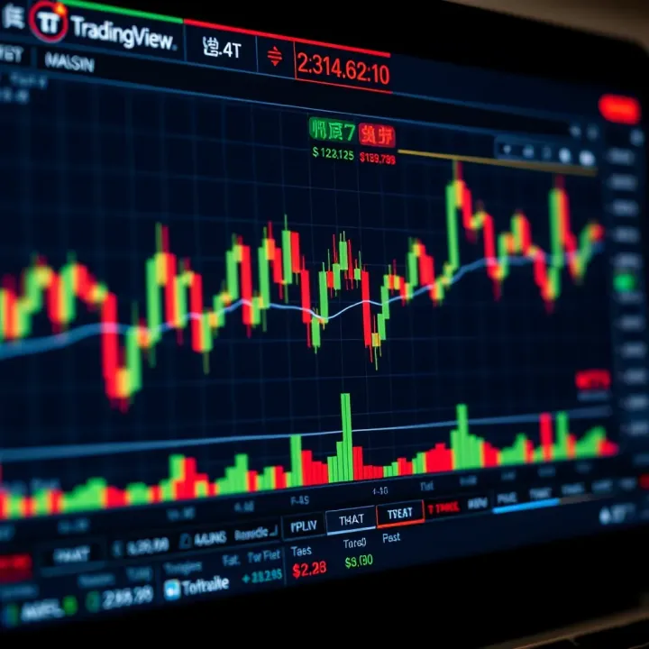 Interactive TradingView chart showcasing various market indicators and customizable features