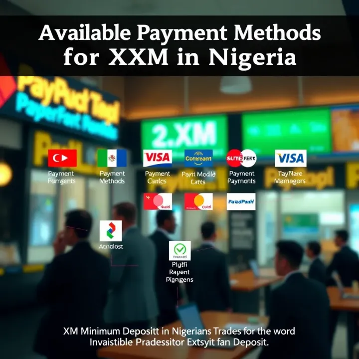 Available Payment Methods for XM Deposits in Nigeria Graphic depicting various payment methods accepted by XM platform for deposits