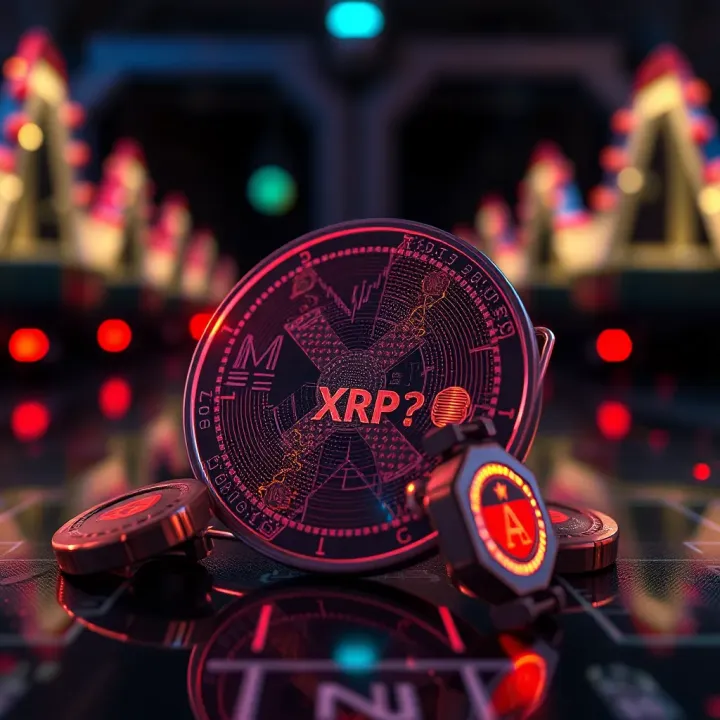 XRP Technological Advancements and Cryptocurrency Competition Illustration depicting XRP technological upgrades and competitive landscape in cryptocurrency